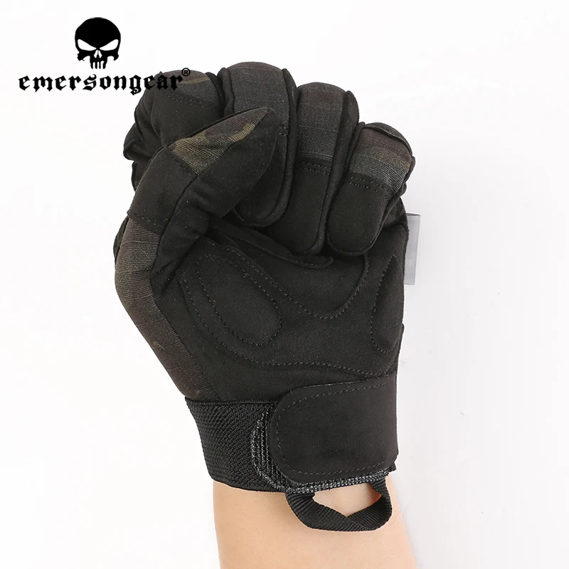 Emersongear guantes tácticos de trabajo guantes ligeros de dedo completo equipo de protección de manos Airsoft caza ciclismo senderismo escalada MCBK - imagen 5