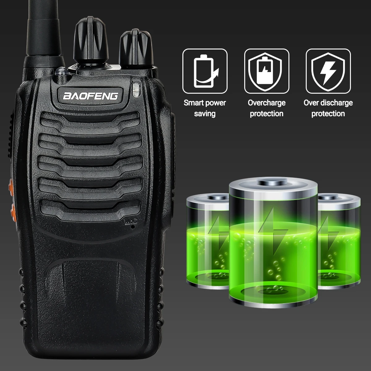 BAOFENG BF-88E walkie talkie PMR 446MHz multicanal caza radioafición