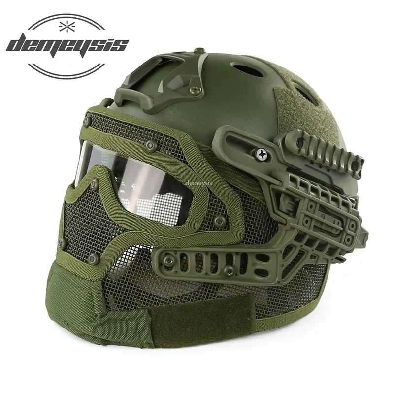 Casco de airsoft cobertura completa camuflaje protección ajustable - imagen 3