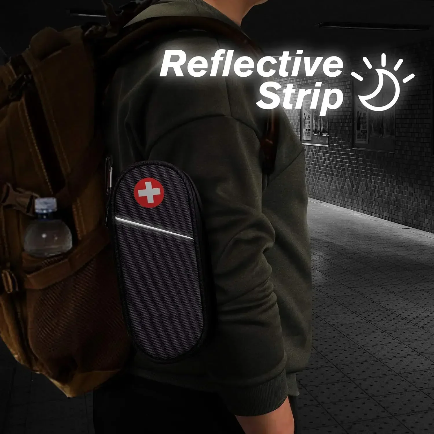 Bolsa de mano táctica para equipo de acampada, bolsa organizadora de medicamentos de viaje aislada con Kit de supervivencia para suministros médicos de emergencia - imagen 5