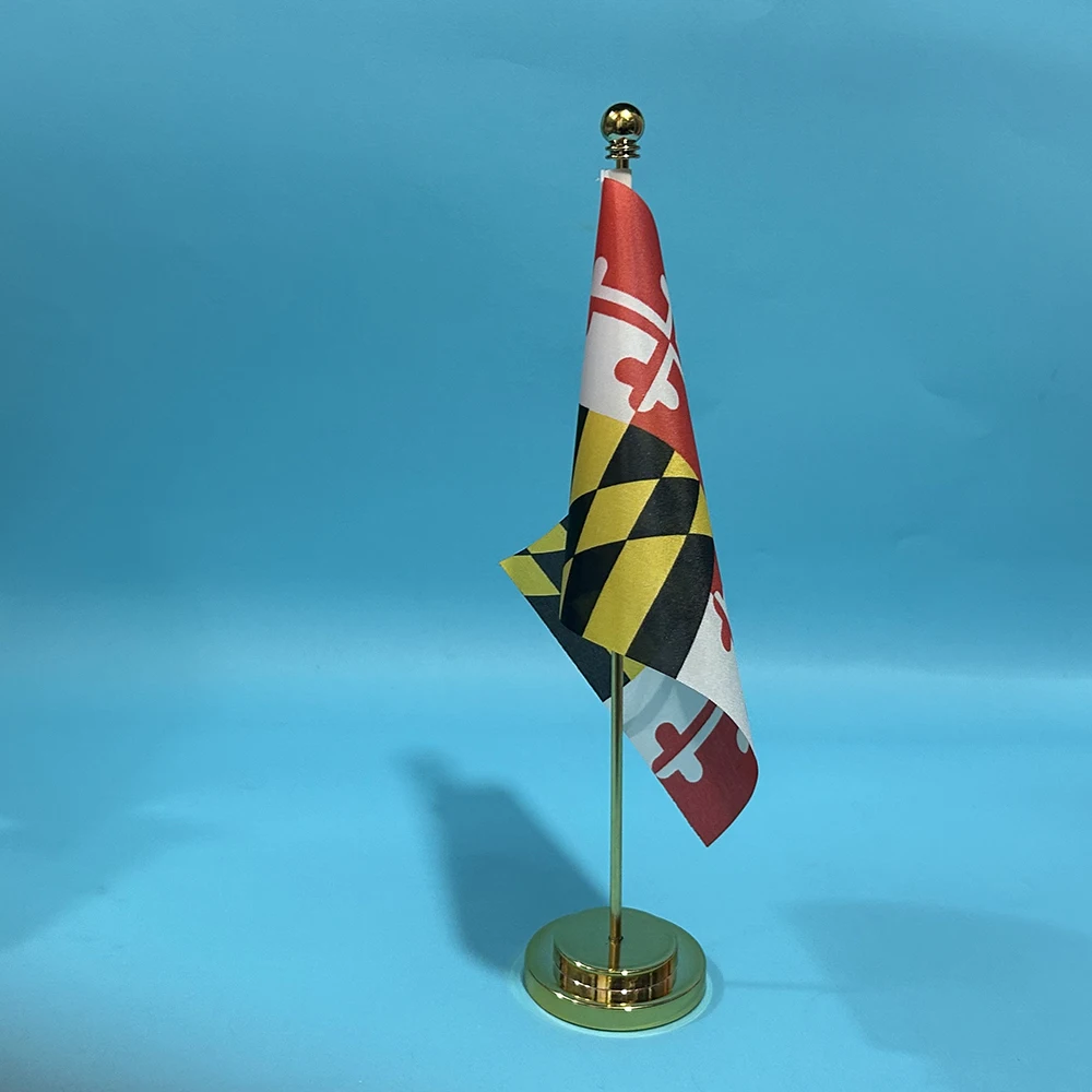 Sky Flag Bandera de escritorio de Maryland en poliéster para mesa - imagen 3