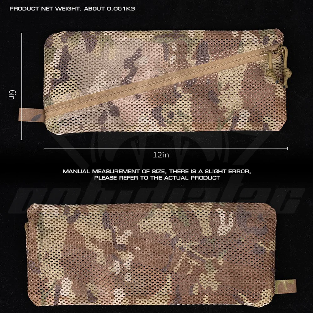 OphidianTac-bolsa EDC de malla de 6x12 pulgadas, herramienta de utilidad, organizador de mochila, bolsillo, bolsa de administrador, bolsa de viaje para acampar con cremallera bidireccional - imagen 3