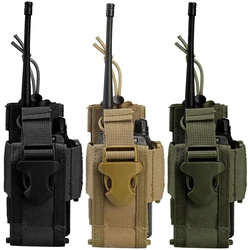 Bolsa táctica MOLLE nailon colgante bolsillo para walkie talkie y caza