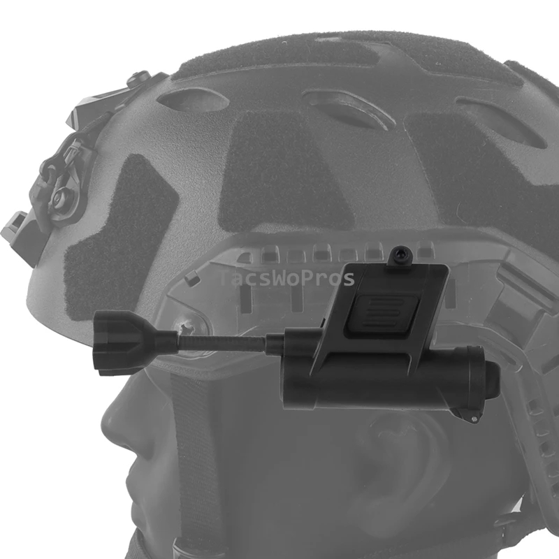 Lámpara táctica para casco, linterna LED de 6 modos, luz estroboscópica IR verde, azul y roja, sistema de iluminación para caza y tiro al aire libre, luz para casco - imagen 2