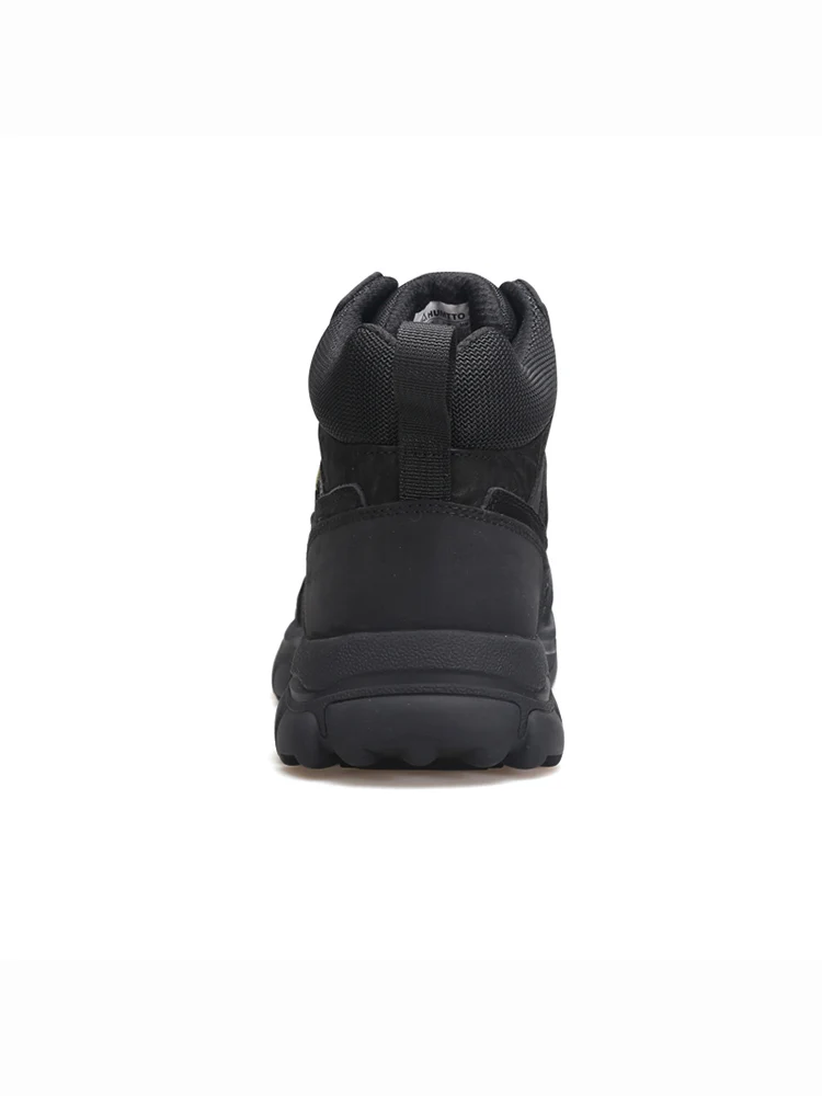 HUMTTO-zapatos de senderismo al aire libre de piel de vaca, botas de invierno para hombre, botas tácticas de escalada impermeables, zapatillas de trekking, zapatos de nieve de felpa - imagen 4