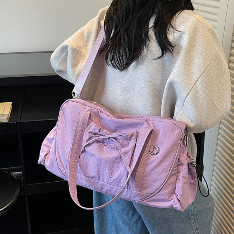 Bolso grande para gimnasio, Fitness, Yoga, viajes al aire libre, senderismo, bolso cruzado, deportes, Camping, bolsos de hombro, equipaje de negocios, lona - imagen 3