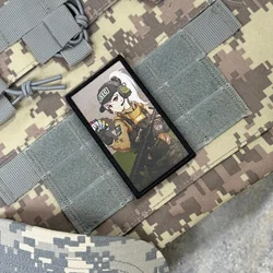 Parche táctico de morale anime con gancho y bucle para mochila