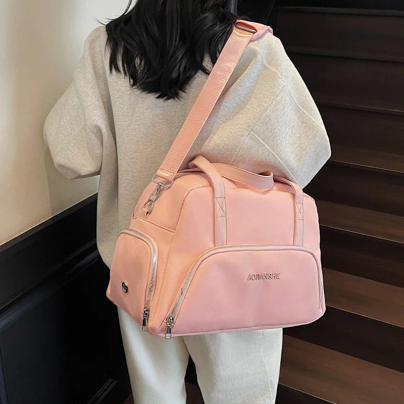 Bolsa de hombro tipo bandolera para Yoga, gimnasio, natación, compartimento para zapatos, viaje de corta distancia, bolso de mano seco y húmedo para fin de semana al aire libre - imagen 2