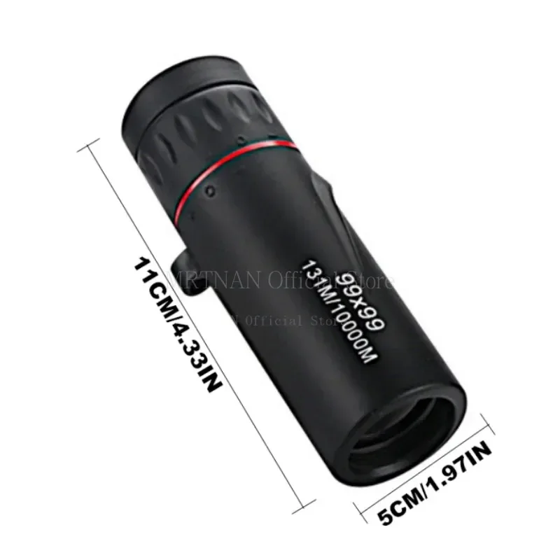 Mini telescopios con Zoom de Gran Aumento 99x99, Monocular HD, Monocular de visión nocturna con poca luz para viajes y caza - imagen 4
