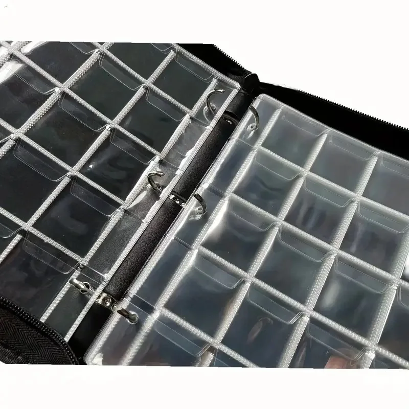 Libro de colección de monedas de alta capacidad, 200 bolsillos, soporte para monedas ignífugo, 10 hojas, almacenamiento de monedas, libro organizador de colección - imagen 3