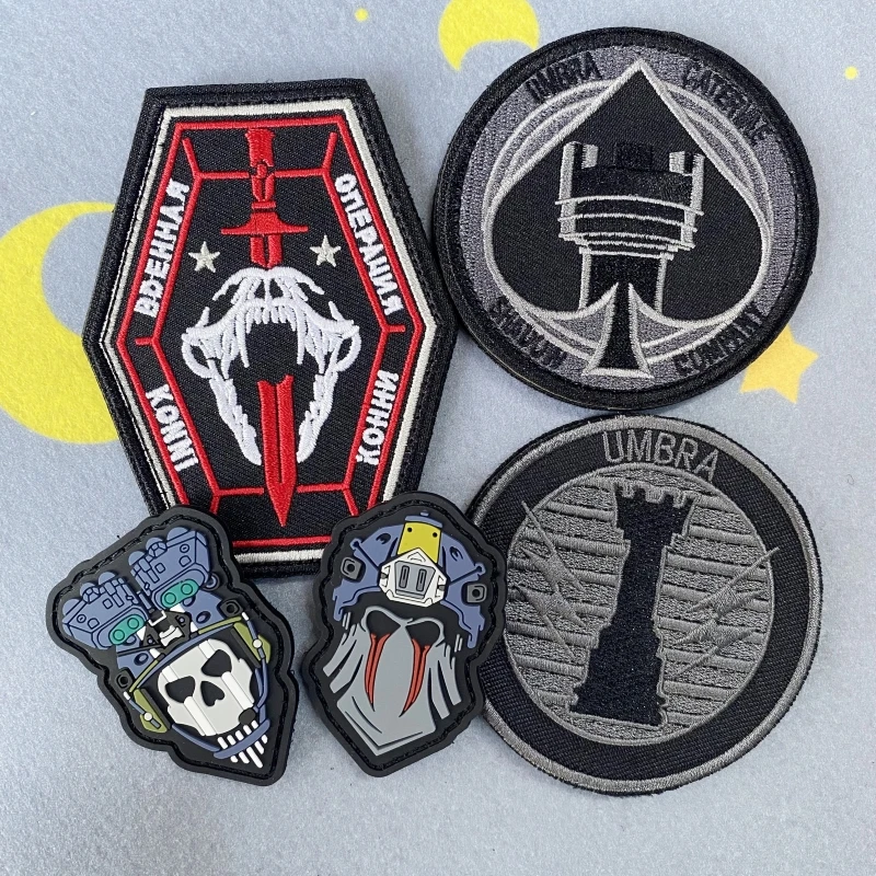 Call of Duty Shadow moral táctica PVC Hook & Loop COD20 Shadow Snake Team Night War fantasma parche bordado mochila brazalete de juego