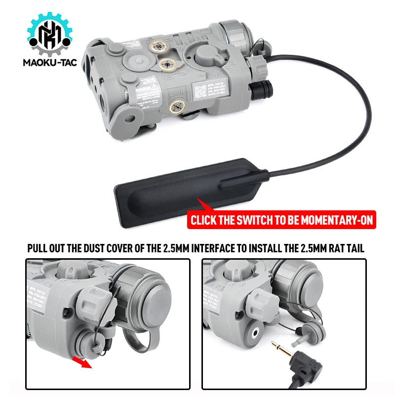 WADSN L3 NGAL-indicador láser táctico de nailon, láser verde, estroboscópico de luz blanca, estroboscópico láser, rayos IR, Airsoft, vista para arma de caza - imagen 5