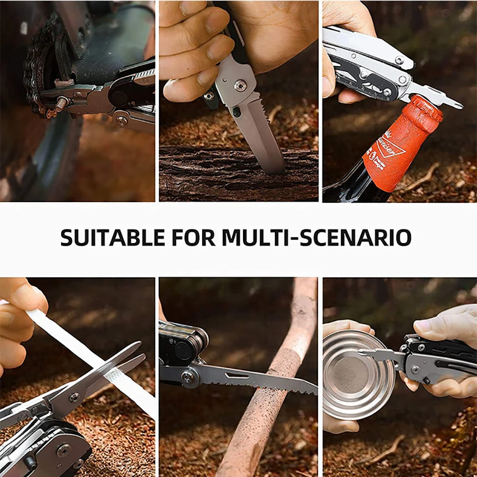 JSJM multiherramienta EDC plegable con alicates, cuchillo y sierra - imagen 5