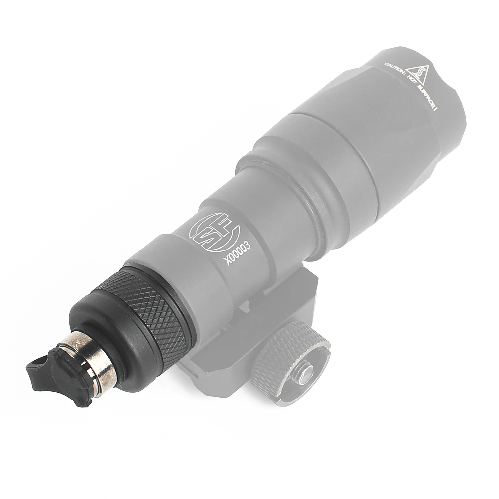 Linterna táctica Airsoft, tapa trasera de Metal, cubierta de interruptor de presión de doble función para linterna Surefir M300 M600, luz de caza - imagen 4