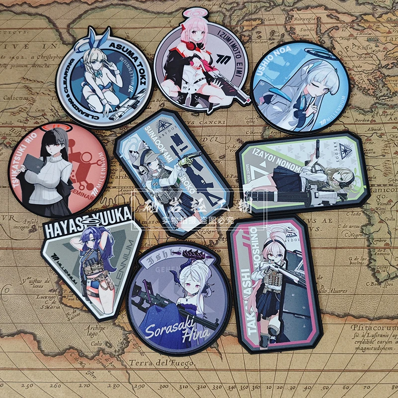 Archivos azules Homo parche periférico estampado arma táctica chica insignia Shirako Hoshino Nonomiya para ropa mochila brazalete - imagen 2