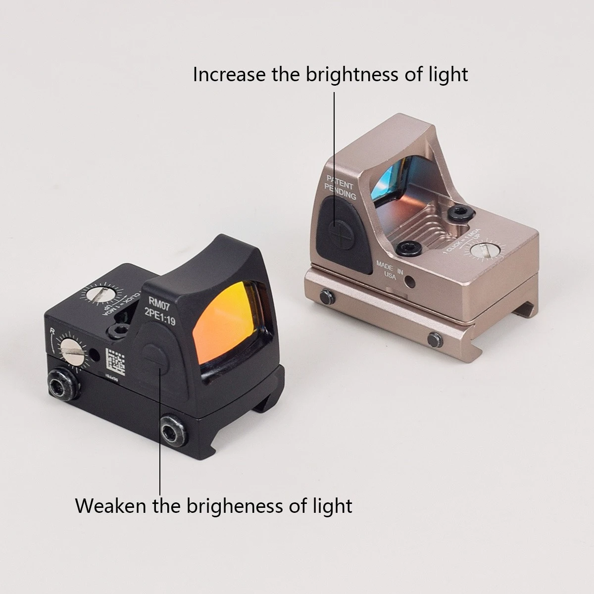 Nuevo táctico RM punto rojo SR punto rojo mira óptica mira telescópica colimador ajuste 20mmRail RMT Rifle vista para caza Airsoft con logotipo - imagen 2