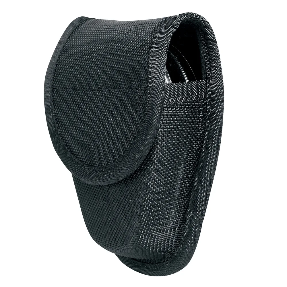 Estuche para esposas dobles, broche oculto, aplicación de la ley, bolsa para esposas dobles estándar con presilla para cinturón