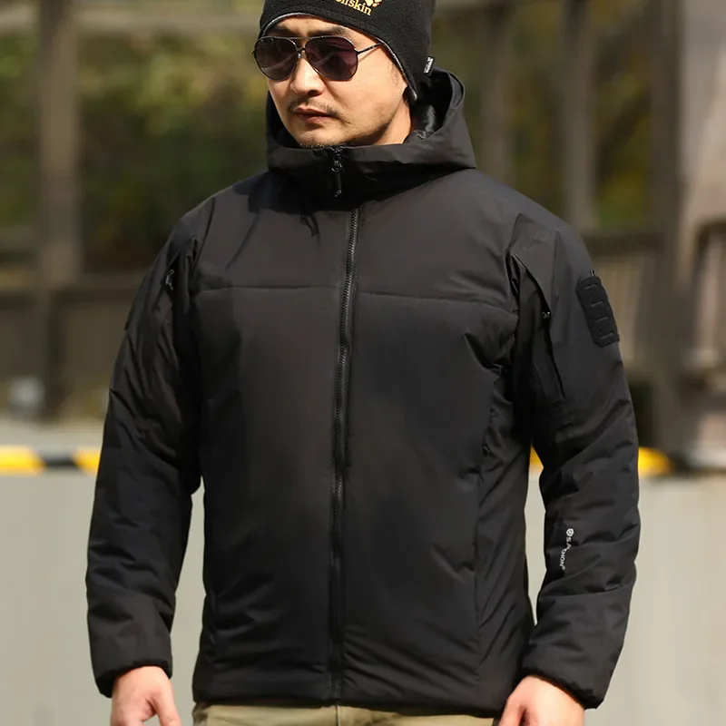 Chaqueta táctica acolchada impermeable – Invierno con capucha hombre - imagen 2