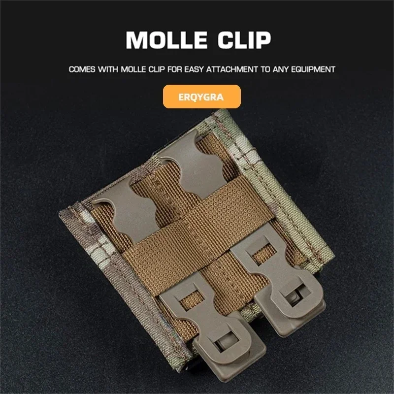 ERQYGRA-bolsa táctica rápida de 9mm con doble Mag, accesorios para sistema Molle para caza al aire libre, equipo de riñonera, nuevo almacenamiento de extracción rápida - imagen 3