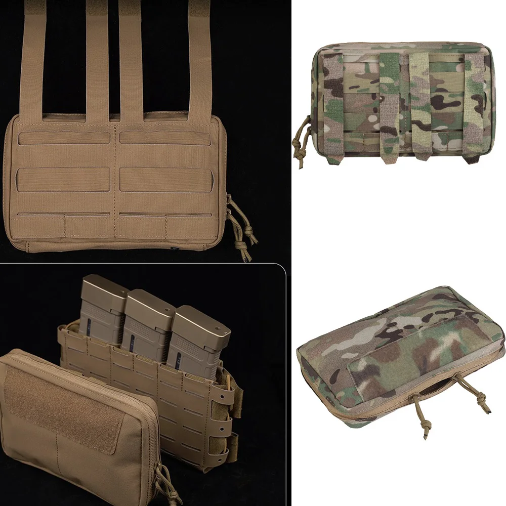 Bolsa táctica MOLLE GP, almacenamiento de herramientas EDC, Panel de bucle, cierre de cremalleras dobles, chaleco de caza al aire libre, accesorios - imagen 4