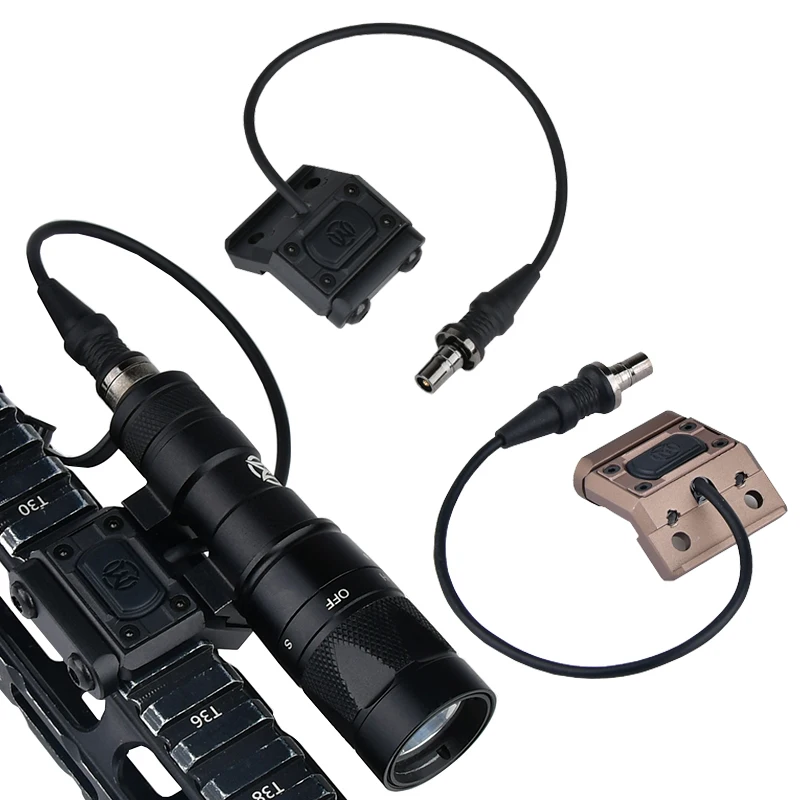 WADSN M300 M600 MOD botón interruptor de Metal linterna táctica montaje Base luz exploradora interruptor de presión extendido para M340 M640 PLHV2