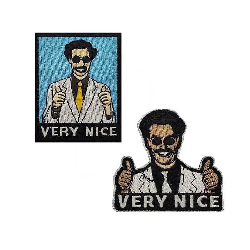 Impresionante y agradable inspiración con emblema de moral, el hombre que dona un pulgar hacia arriba, parches bordados, insignia táctica para ropa - imagen 2