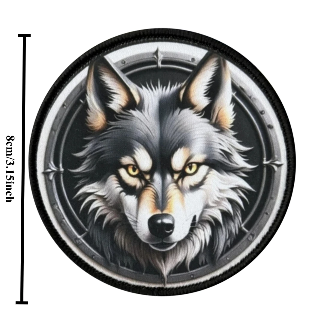 Parche táctico "Beautiful Rock Wolf", parches divertidos de gancho y bucle, insignia de moral, brazalete del ejército militar, pegatinas para mochila - imagen 4