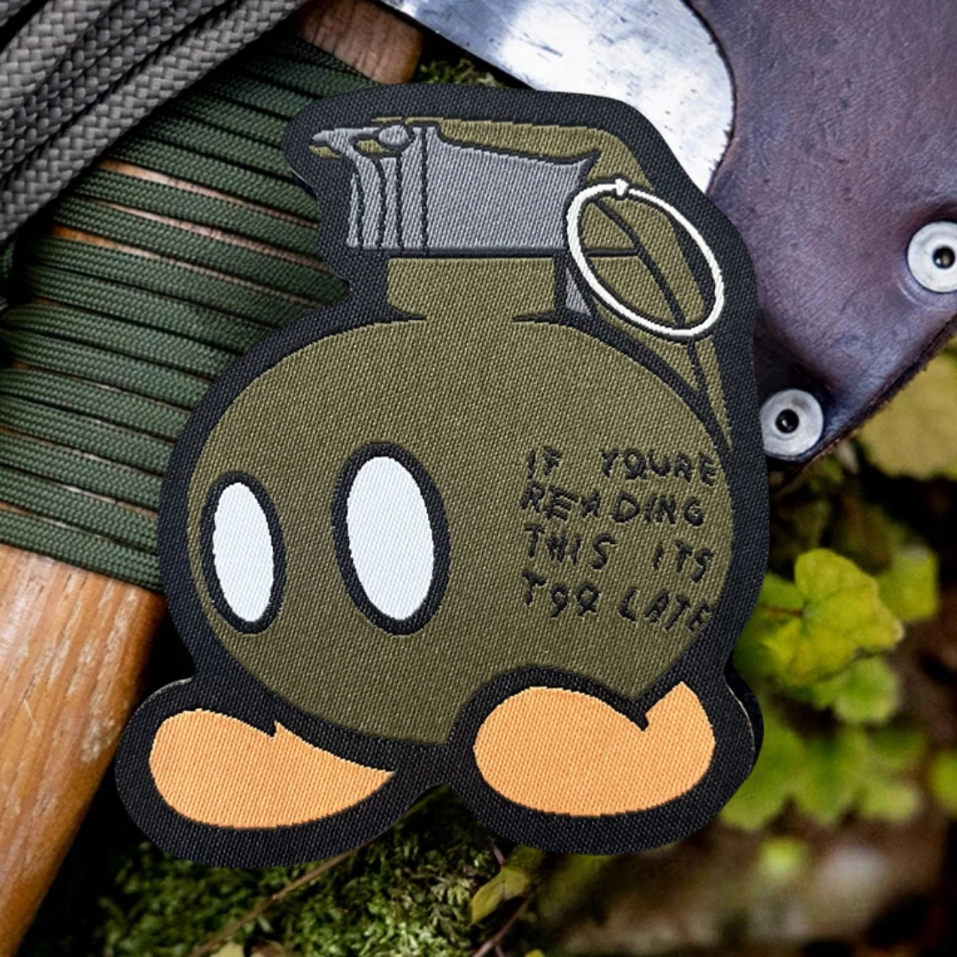 Insignia de moral de granadas tácticas, enganches de gancho y bucle impresos para ropa, brazalete del ejército militar, pegatina para mochila - imagen 4