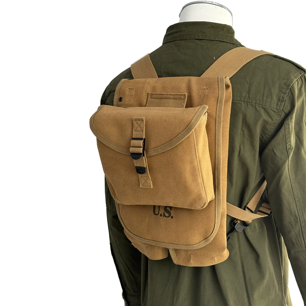 Bolsa WW2 US M1928, paquete de equipo de lona, Kit táctico Vintage, paquete combinado de equipo estadounidense, bolsa M1928 - imagen 3