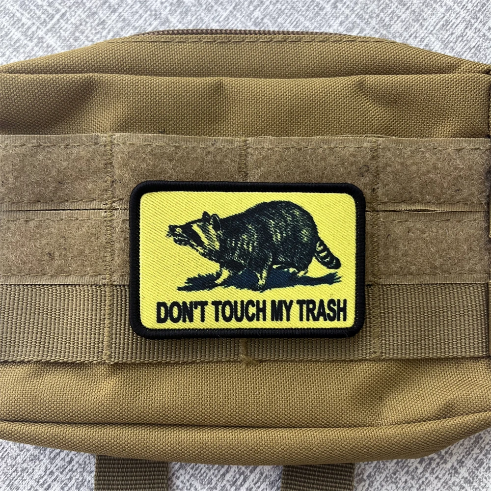 Killdozer-pegatina de gancho y bucle impresa, parches de insignia de moral, mochila táctica, no toque Mi basura - imagen 5
