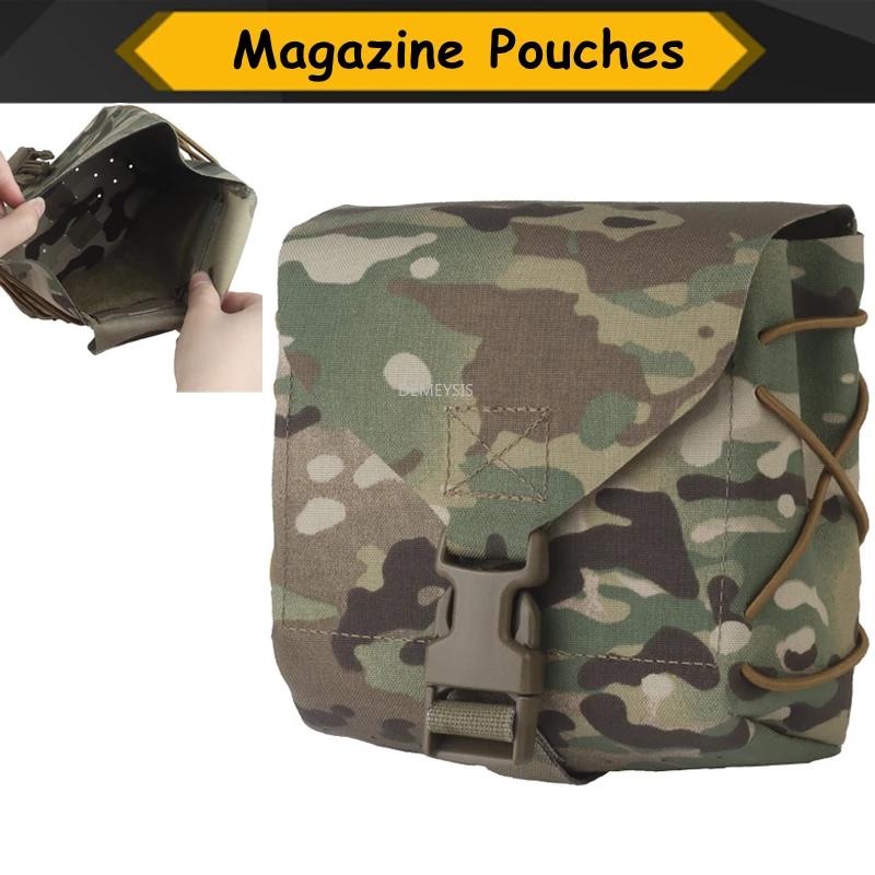 Tactical Molle Pouch Adjust Elastic Ropes 5.56 7.62 40mm Shooting Rifles Magazien Pouches Hunting Vest Chest Rig Admin Sub Pouch