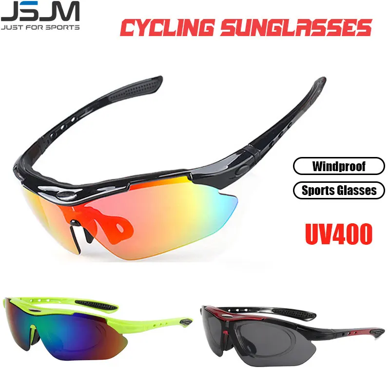 JSJM-gafas de sol para deportes al aire libre para hombre, lentes de protección UV400 para bicicleta de carretera, ciclismo de montaña, MTB, novedad