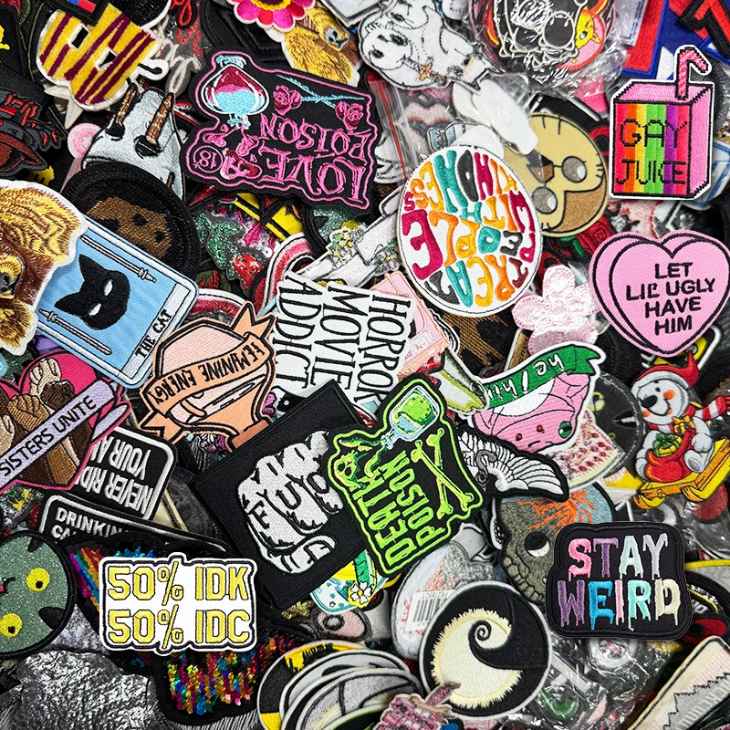 Parches mixtos al azar para 20 piezas, chaquetas, pantalones vaqueros, parche bordado, parches para planchar para ropa, parches termoadhesivos para ropa DIY - imagen 2