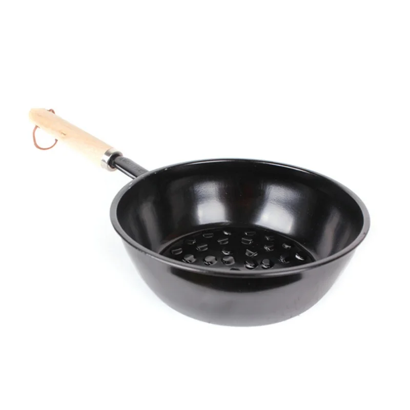 Olla de arranque de carbón de chimenea, mango de madera seguro, herramientas para parrilla de Picnic, encendedor de chimenea, cesta, recipiente para quemador de parrilla - imagen 3