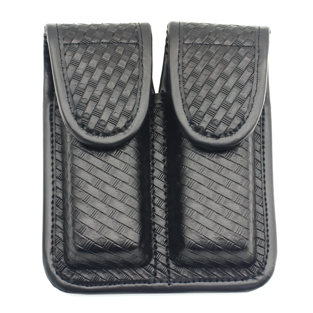 ROCOTACTICAL Bolsa doble para revistas de tejido de cesta, bolsa doble con cierre para pistola doble, para cinturones de trabajo de 2,25 ", compatible con Glock 17