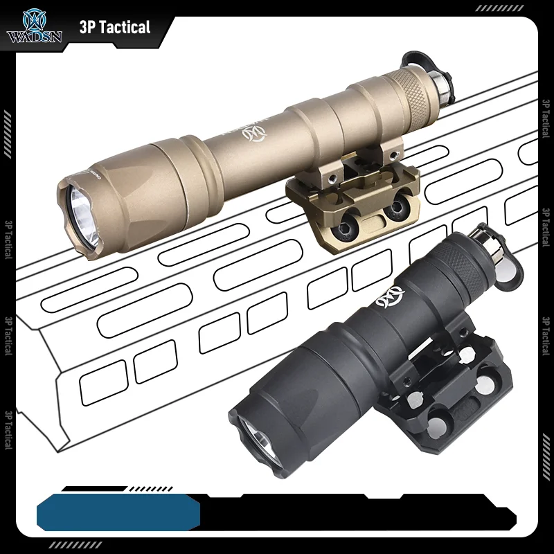 WADSN SF M300A M600C linterna táctica M-LOK Metal Keymod montaje Base Fit 20mm Rail arma caza Airsoft Scout Accesorios - imagen 2
