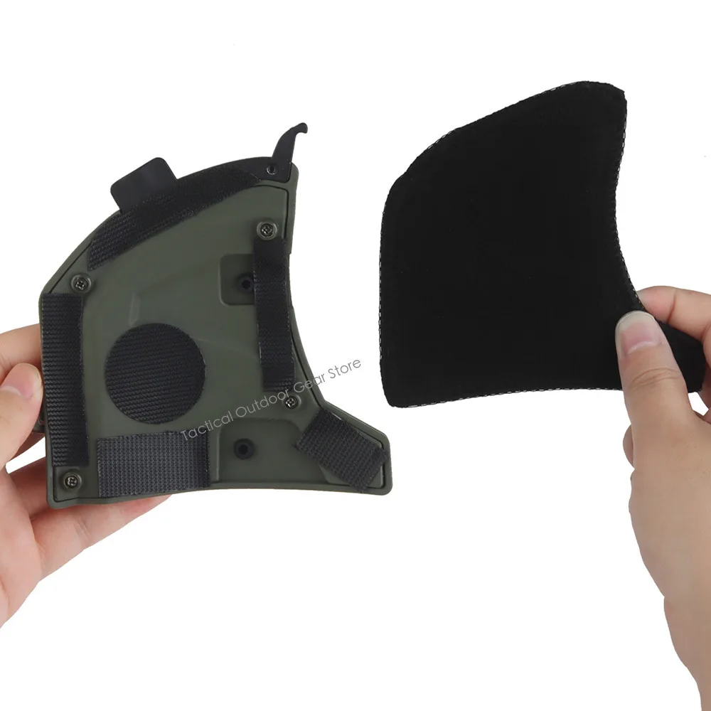 Casco táctico Wendy, cubierta para la oreja, función protectora, accesorios para casco, caza, entrenamiento Airsoft, equipo de Cosplay - imagen 4