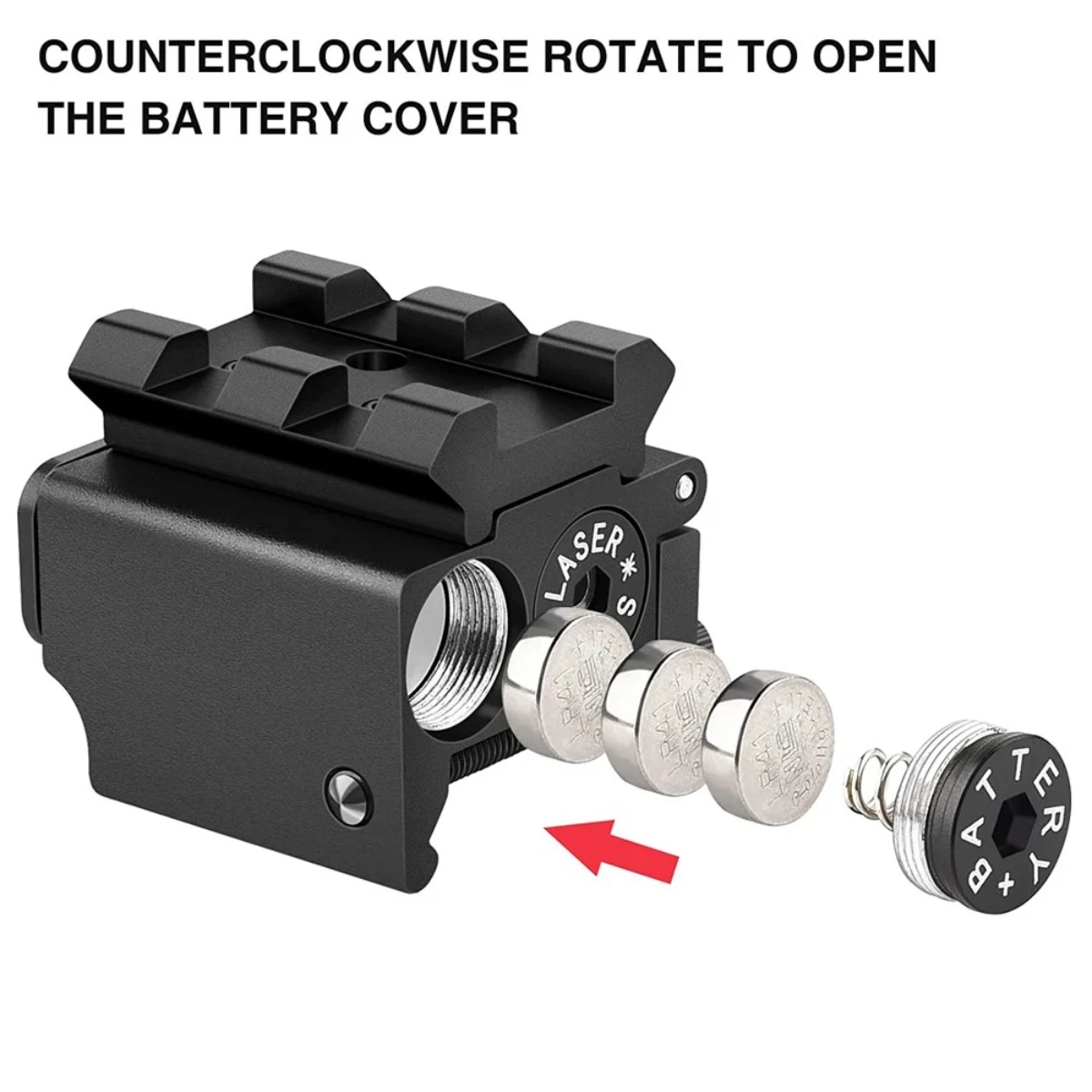 MINI mira láser de punto verde/rojo, mira láser para Rifle de Airsoft, pistola con doble montaje de riel Picatinny de 20mm para caza y tiro - imagen 3