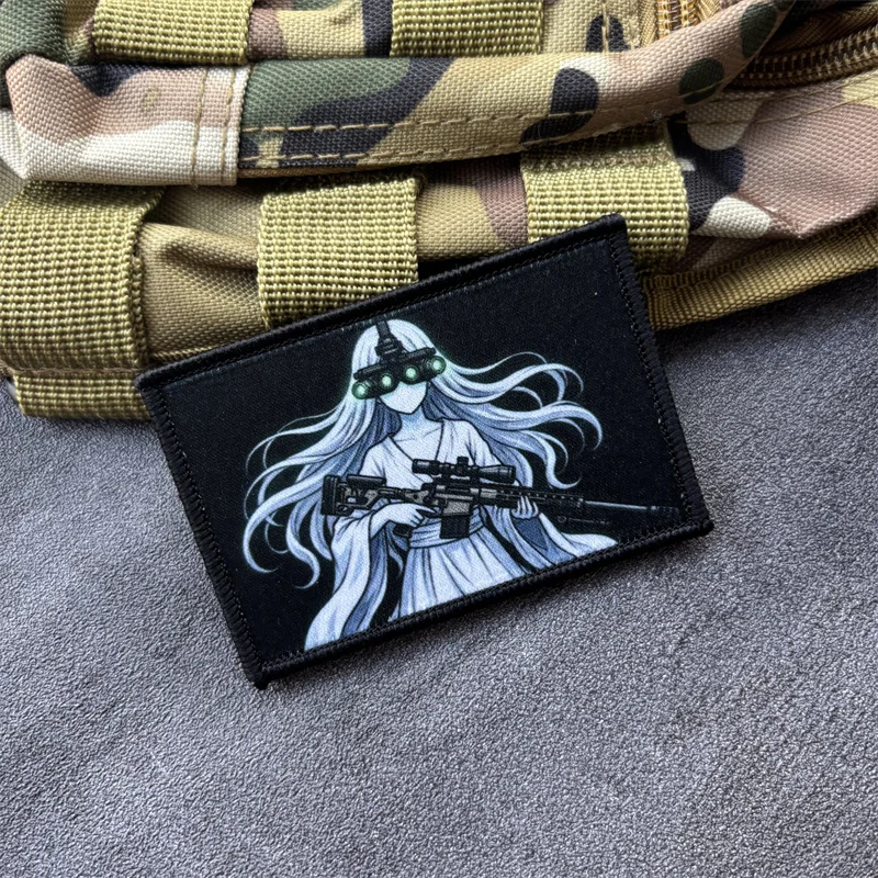 Parche táctico visión nocturna anime – velcro moral para brazalete - imagen 5
