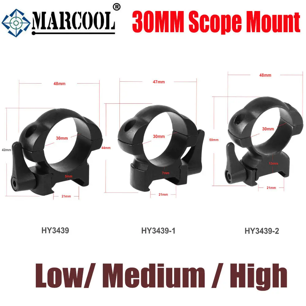 MARCOOL Anillos de montaje Picatinny Weaver para visor rifle