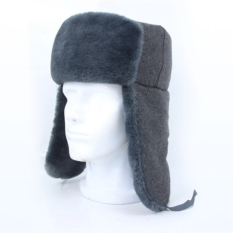 Gorro de algodón táctico suave ruso Ushaka, reproducción M69, gorro cálido para caza al aire libre, sombrero gris de invierno, gorro de Lei Feng desplumado - imagen 5