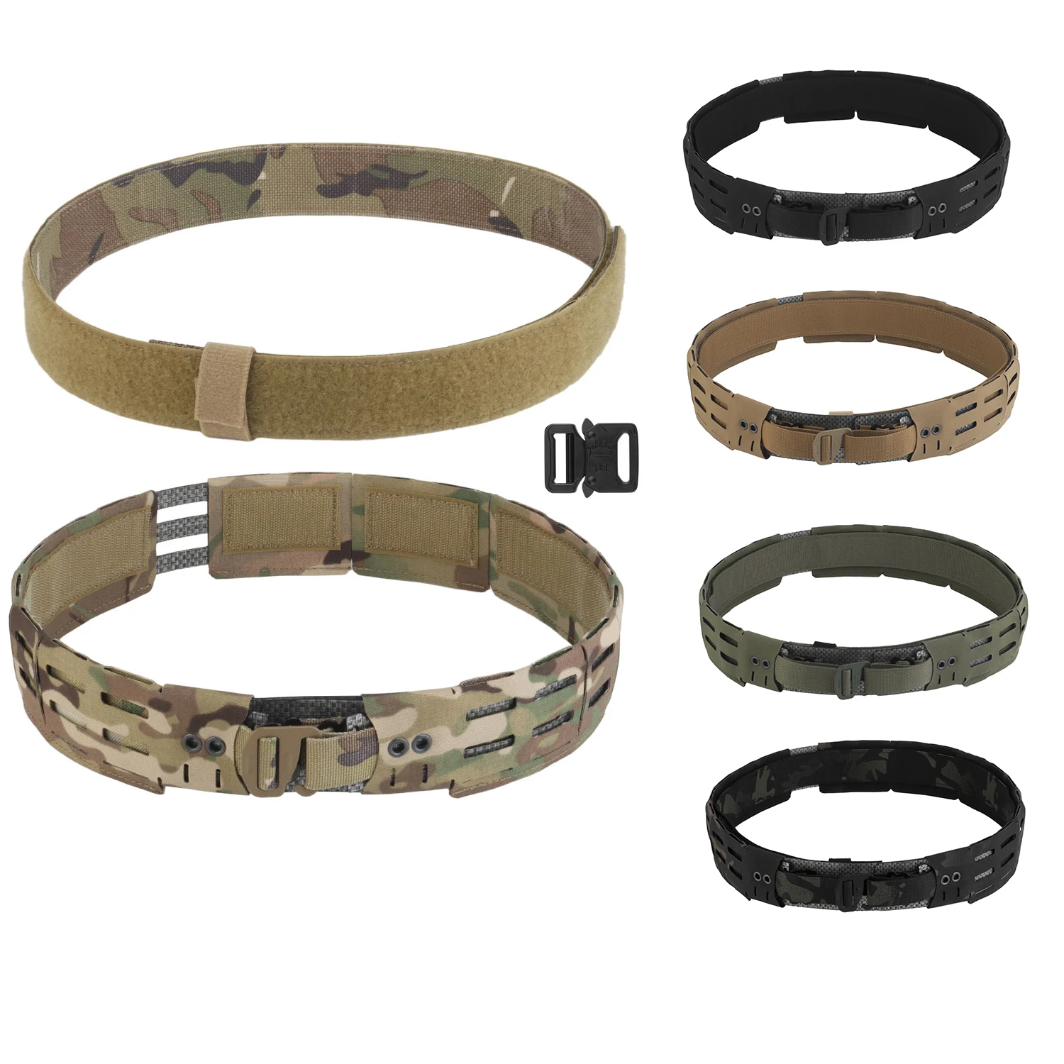 WRC Cinturón de combinación liviano Cinturón EDC interno de batalla modular Cinturón exterior compatible con bolsa Molle mag Holser RTI Mount - imagen 2