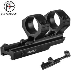 Fire Wolf-Soporte de alcance extendido con espaciado ajustable, Base Picatinny, accesorios para caza Airsoft, barra