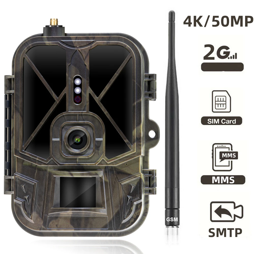 Cámara trampa fotográfica celular 2G con batería Li y alertas SMS