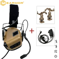 EARMOR M32 SE, orejera electrónica táctica para tiro al aire libre, auriculares con reducción de ruido, auriculares de comunicación profesional