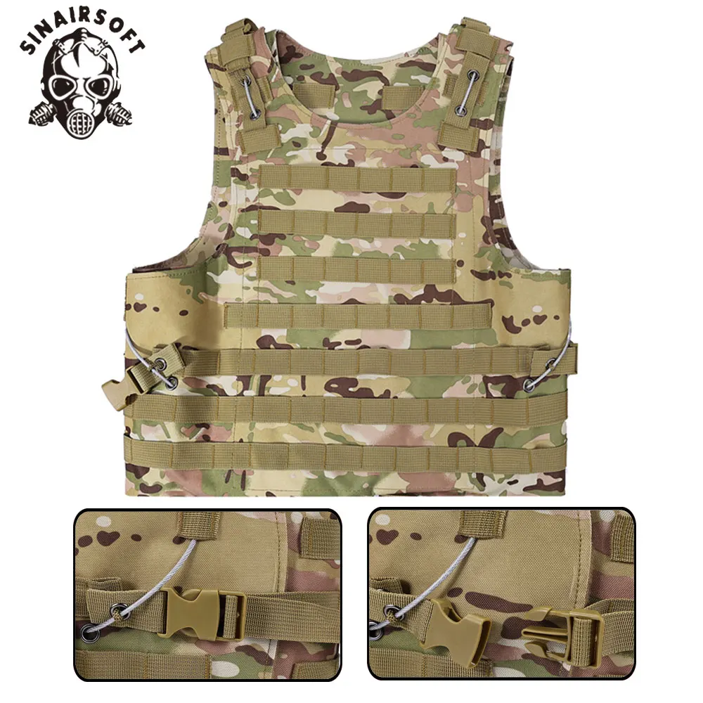 SINAIRSOFT-chaleco táctico de batalla anfibia de nailon, portador de placa con paquete de accesorios Molle, chalecos de caza deportivos para tiro - imagen 5