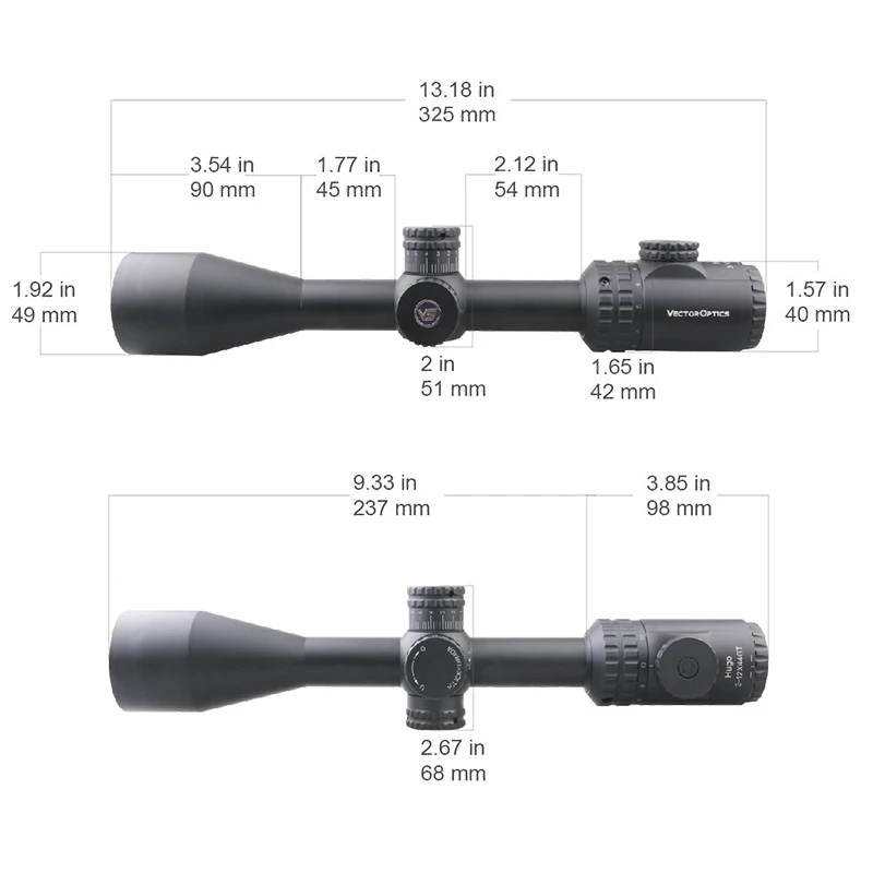 Vector Optics 3-12X44 SFP Rifle Scope 1/4 Moa, iluminación roja, alivio ocular largo, torretas de reinicio cero, caza - imagen 3