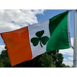 Bandera trébol San Patricio Irlanda decorativa