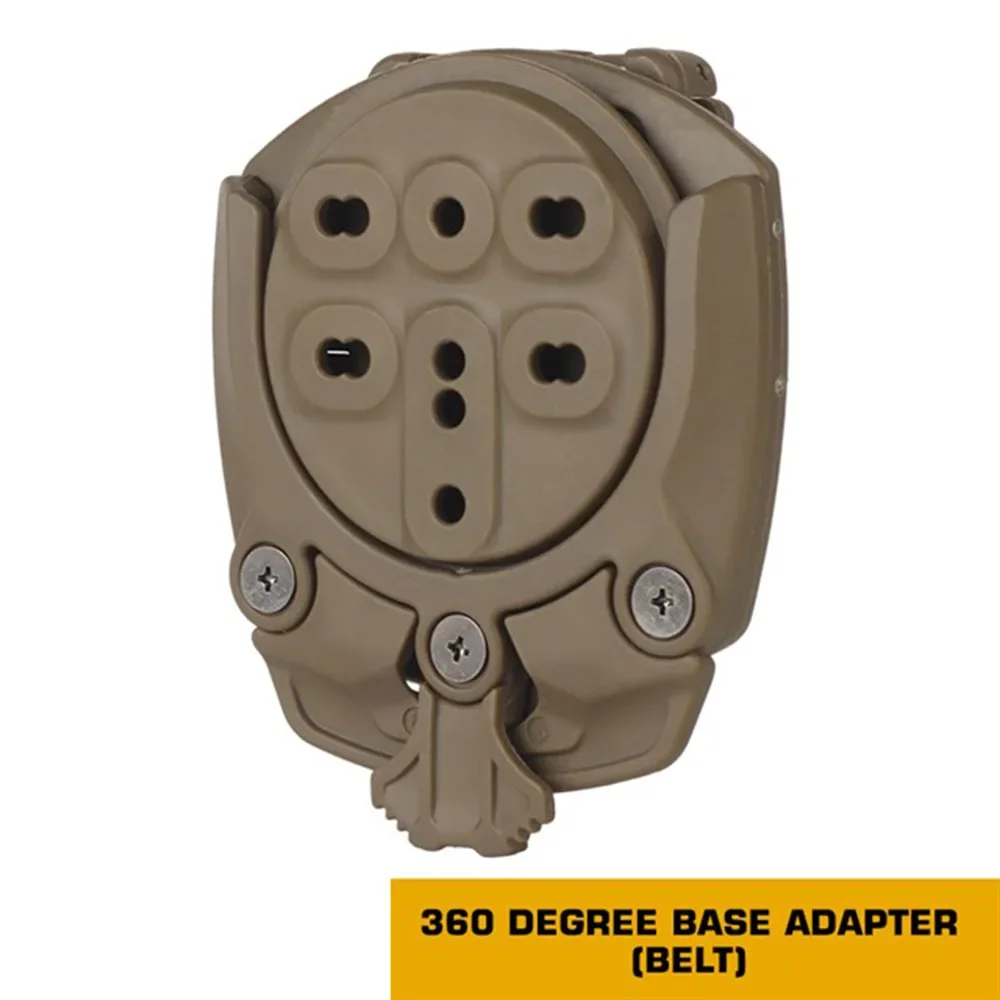 Adaptador de funda de pistola táctica, cinturón de caza giratorio de 360 grados, montaje de Base de pistola, accesorios de funda de tiro Modular - imagen 3