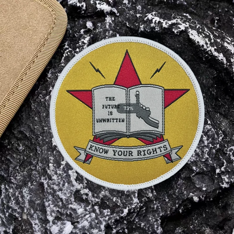 Parche de impresión Know Your Rights, insignia de moral táctica con gancho y bucle, pegatinas decorativas para mochila, parches para brazalete para ropa - imagen 5